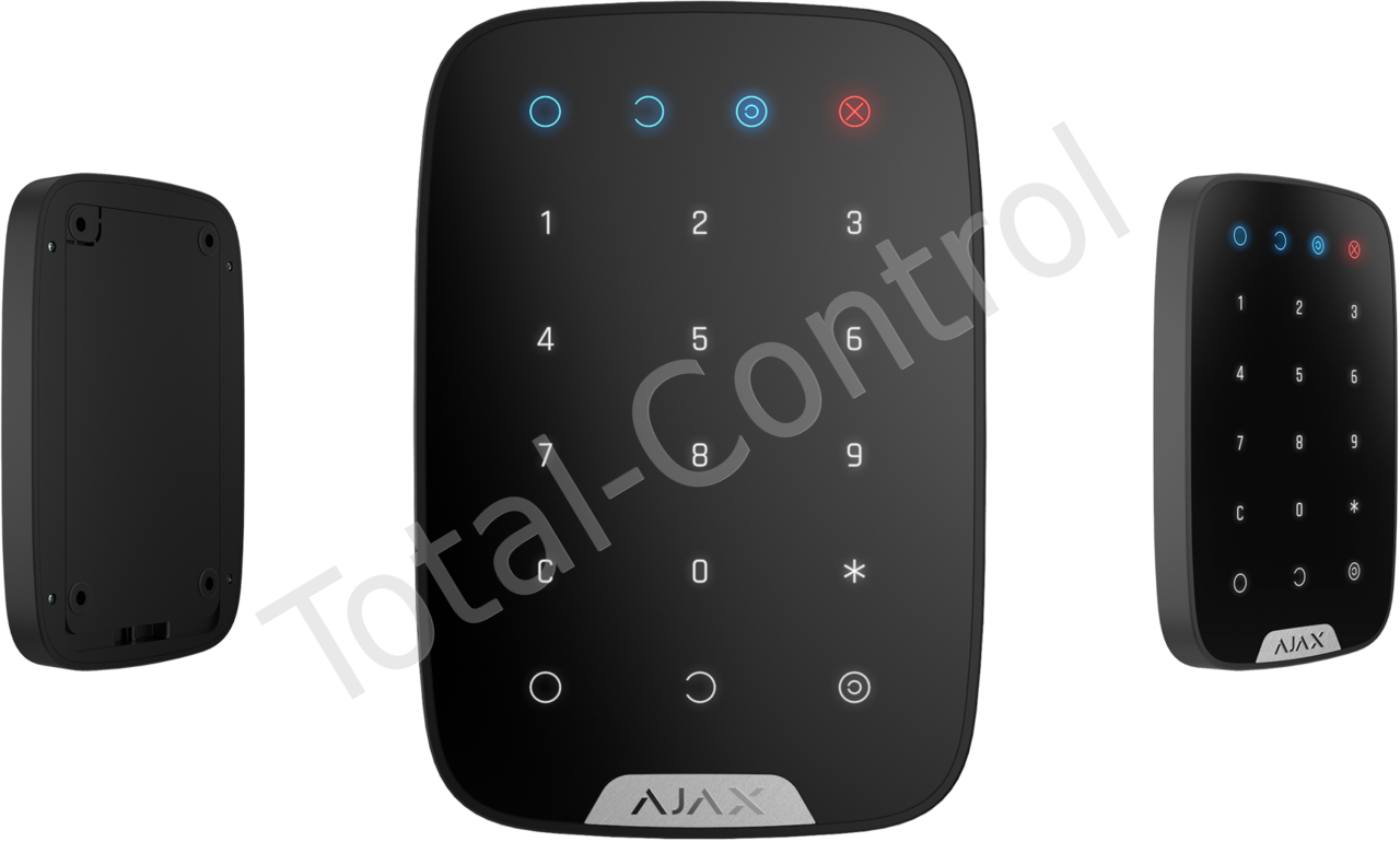 Ajax KeyPad - беспроводная сенсорная клавиатура Режим охраны включается по  нажатию одной кнопки или при вводе цифрового кода, купить в Нижнем Новгороде