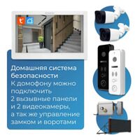 Tantos Stark HD SE Tuya белый, iPanel 2 HD Metal, для квартиры или дома, запись видео в FullHD по датчику движения